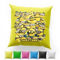 POSZEWKA Z NADRUKIEM BAWEŁNIANA 40x40CM - MINIONKI BAJKA DLA DZIECI