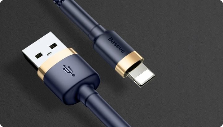 BASEUS MOCNY KABEL USB DO LIGHTNING IPHONE IPAD PRZEWÓD OPLOT 1.5A 2M zdjęcie 8