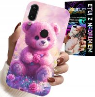 ETUI DO XIAOMI NOTE 7 - SŁODKI MIŚ NA RÓŻOWYM TLE, CASE + SZKŁO