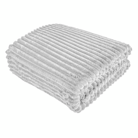 Koc tłoczony Lena 160x200 szary miękki ciepły dekoracyjny prezent