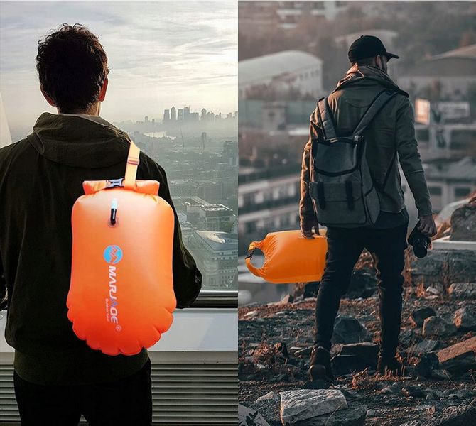 Boja asekuracyjna pływacka sucha kieszeń 72cm zdjęcie 7