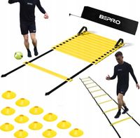 Zestaw piłkarski do treningu ćwiczeń drabinka koordynacyjna pachołki BEPRO