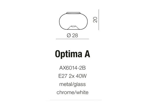 Kinkiet OPTIMA A AX 6014-2B Azzardo +LED na Arena.pl