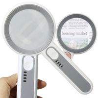 LUPA DO CZYTANIA PODŚWIETLANA SZKŁO POWIĘKSZAJĄCE 5X Z OŚWIETLENIEM LED