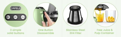 Wyciskarka Wolnoobrotowa do soku Fezen ZM1513 400W na Arena.pl