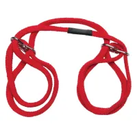 doc johnson soft cotton - bawełniane mankiety z pierścieniem, czarne