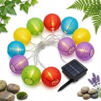 LAMPKI SOLARNE ZEWNĘTRZNE GIRLANDA OGRODOWA NA BALKON TARAS LED KULE 270 CM