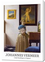 Obraz 70x100cm Design Lady Standing, Vermeer Vintage do Salonu