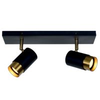 Regulowana LAMPA sufitowa FLORIS 35913/02/30 Lucide metalowa OPRAWA plafoniera reflektorki czarne złote