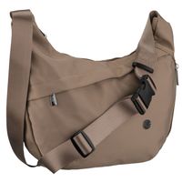 torebka damska w ciemnobeżowym kolorze wyposażona