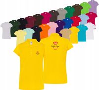 Koszulka polo damska TWÓJ HAFT LOGO NAPIS firmowa reklamowa 5 sztuk