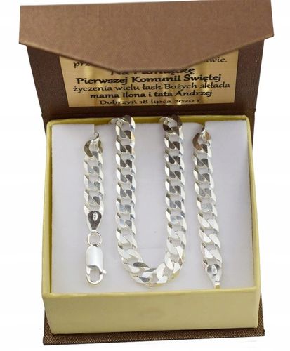 Łańcuszek Męski Srebrny 925 Pancerka Pełny Diamentowany 6,20 mm Solidny na Arena.pl