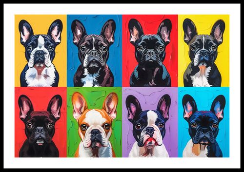 Plakat 60x40cm Buldogi Francuskie na Arena.pl