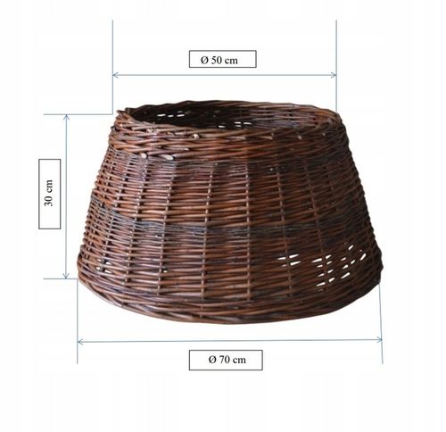 OSŁONA NA STOJAK POD CHIONKĘ WIKLINOWA FI 70 cm , KOSZ POD CHOINKĘ BRĄZOWY na Arena.pl