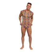 male power pride fest koszulka fitness s tęczowy poli spandex