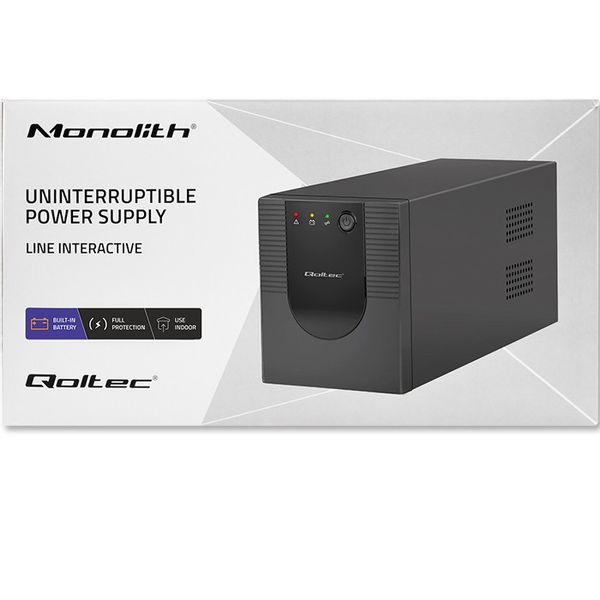 Qoltec Zasilacz awaryjny UPS 1200VA 720W zdjęcie 9