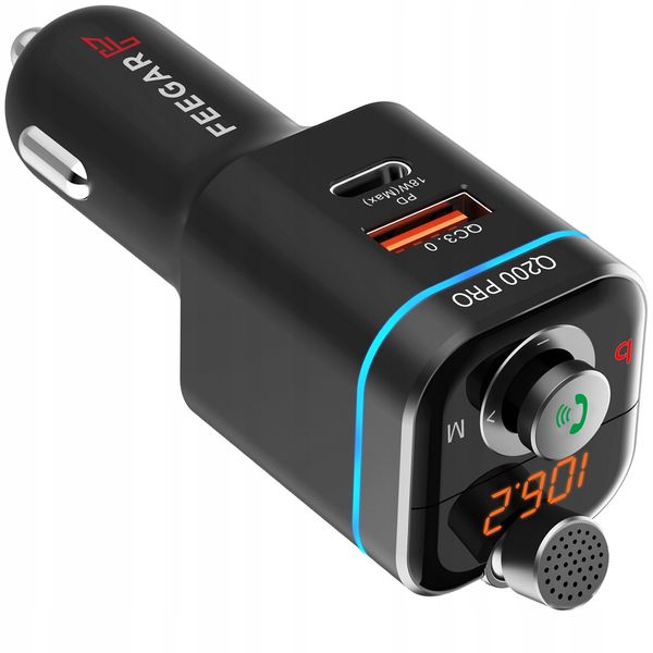 Feegar Transmiter Fm Bluetooth Qc 4.0 Usb Mp3 42W zdjęcie 1