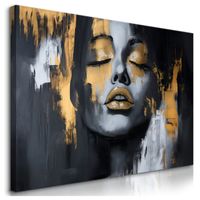 Obraz Do Sypialni Abstrakcyjny Kobiecy Portret W Stylu Glamour 90cm x 60cm