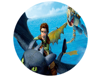 Opłatek na tort Jak wytresować Smoka