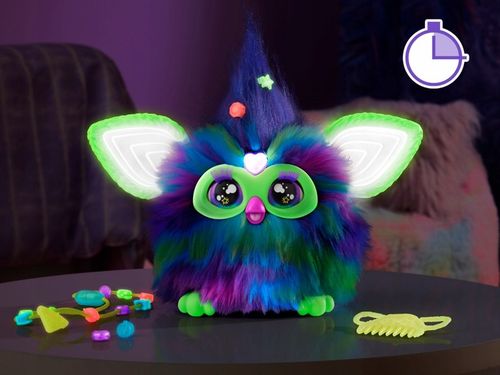 Hasbro FURBY Galaxy Interaktywna Maskotka Zorza świeci w ciemności PL F8901 na Arena.pl