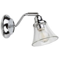 Szklana lampa ścienna Antoine industrial kinkiet do łazienki chrom