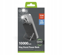 Powerbank SBS 10000 mAh Wireless Magnetic ze stojakiem i wyświetlaczem LCD