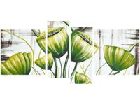 120CM 55 OBRAZ 4 ELEM ZIELONE MAKI ŚCIENNY