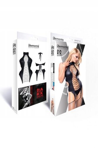 Gorset - sznurowany i Stringi-Hekate BLACK L na Arena.pl