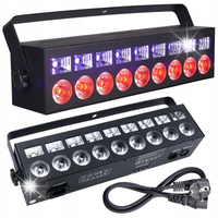 REFLEKTOR EFEKT ŚWIETLNY LED PAR STROBOSKOP DISCO RGBW + UV WALL WASHER
