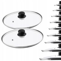 Pokrywka Szklana 30cm Do Patelni Garnka Pokrywa 2x