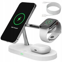 Ładowarka indukcyjna do IPHONE 11 12 13 14 15 APPLE WATCH magsafe 5w1 15W