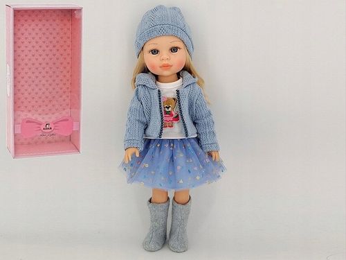 LALKA z długimi włosami blondynka MÓWI I ŚPIEWA 38cm w kolorowym pudełku na Arena.pl