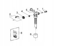 Grohe zawór napełniający pływak do spłuczki podtynkowej WC 43537000