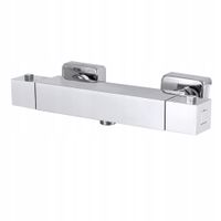 2X BATERIA TERMOSTATYCZNA ŁAZIENKOWA PRYSZNICOWA NATRYSKOWA CUBE KRAN CHROM
