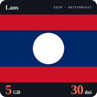 Karta eSIM Internet Laos 5 GB na 30 dni - bez rejestracji