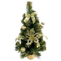 Choinka sztuczna w doniczce ze złotymi ozdobami 50 cm