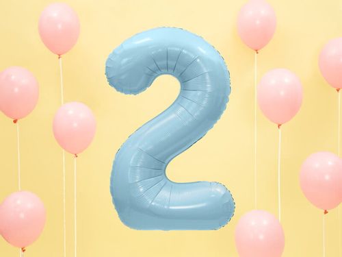 Balon foliowy cyfra 2 niebieski 86 cm na Arena.pl