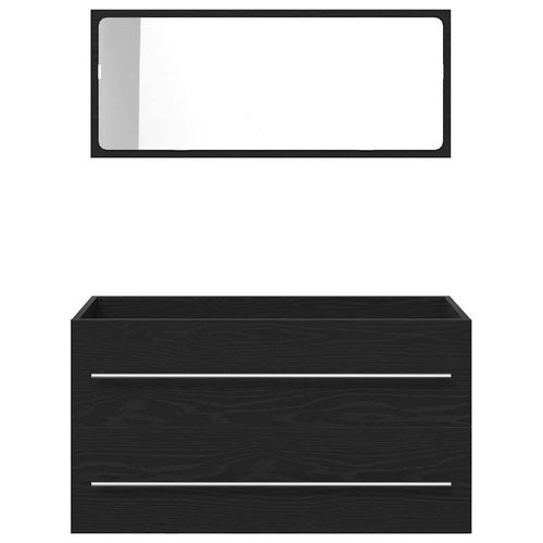 Szafka na umywalkę z umywalką z szufladą 3 pcs Czarny dąb na Arena.pl