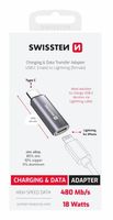 2 x SWISSTEN ADAPTER ŁADOWANIA SREBRNY USB-C/LIGHTNING