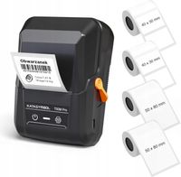DRUKARKA ETYKIET BLUETOOTH TERMICZNA Z 4 ROLKAMI ETYKIET