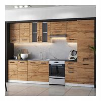 MEBLE KUCHENNE KUCHNIA ZESTAW SZAFKI SŁUPEK BLAT JOLA 3,2M DĄB WOTAN