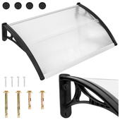 Daszek nad drzwi zadaszenie 100x60 cm przezroczysty