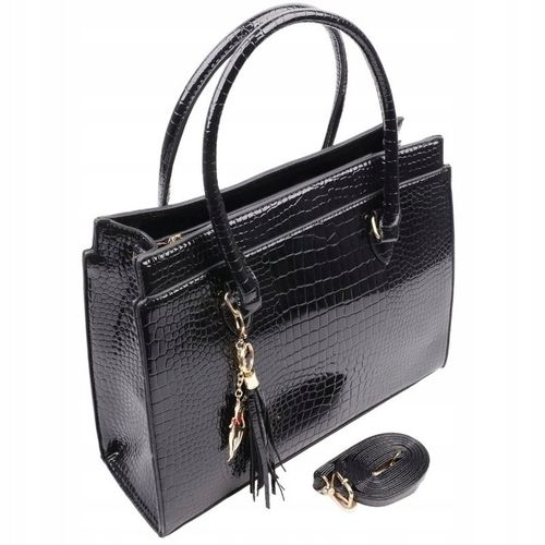 Torebka damska shopper na ramię WIZYTOWE SHOPPERKI MIEJSKIE KLASYCZNE na Arena.pl