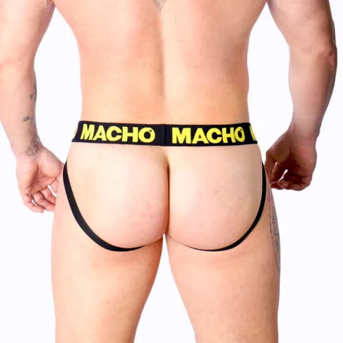 macho mx25a jockstrap lycra żołty s - sportowa bielizna męska na Arena.pl