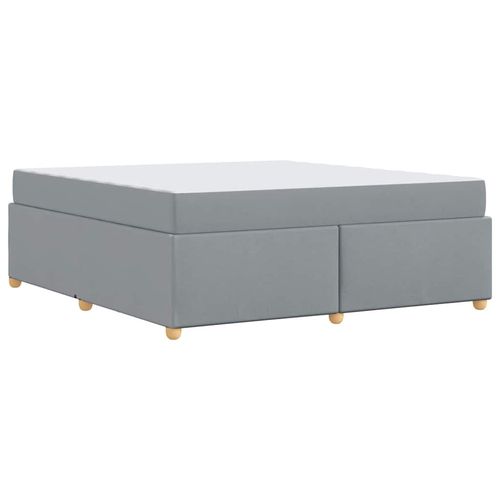 Ramka łóżka z materacem Jasnoszary 180 x 200 cm tkanina na Arena.pl