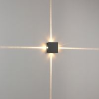 Kwadratowy kinkiet Mollis 616004103 Elkim LED 4W 3000K czarny