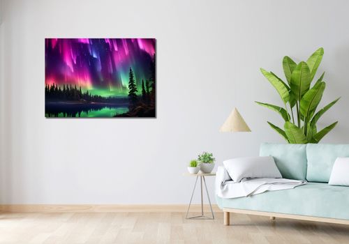 Obraz 100x70cm Zorza Nad Lasem na Arena.pl