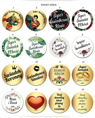 ZESTAW podziękowanie dla rodziców świadków ślub na Arena.pl