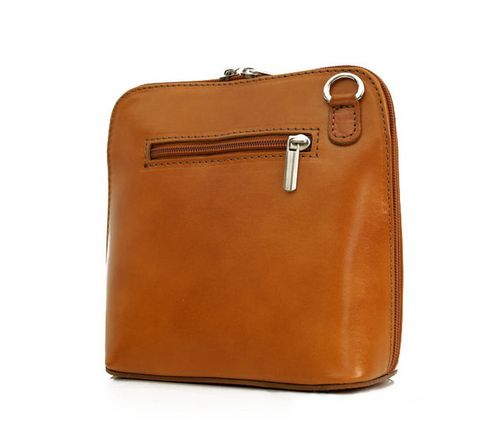 VERA PELLE torebka skórzana damska listonoszka stożek V024 camel na Arena.pl