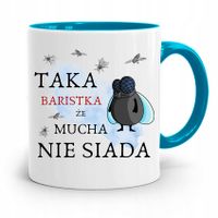 Dla Baristy Baristki Kawiarki Kubek Błękitny Z Nadrukiem Ze Zdjęciem
